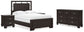 Covetown Full Panel Bed with Dresser and 2 Nightstands