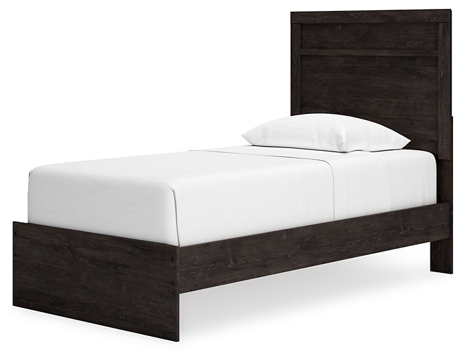 Belachime Twin Panel Bed with Nightstand