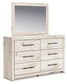 Lawroy Queen Panel Storage Bed with Mirrored Dresser and Nightstand