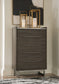 Arkenton King Panel Bed with Mirrored Dresser and Chest